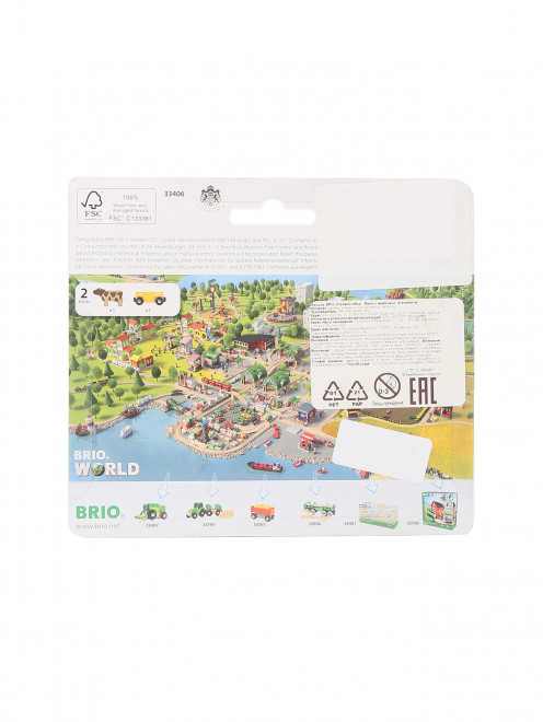 Вагон с коровой BRIO - Обтравка1