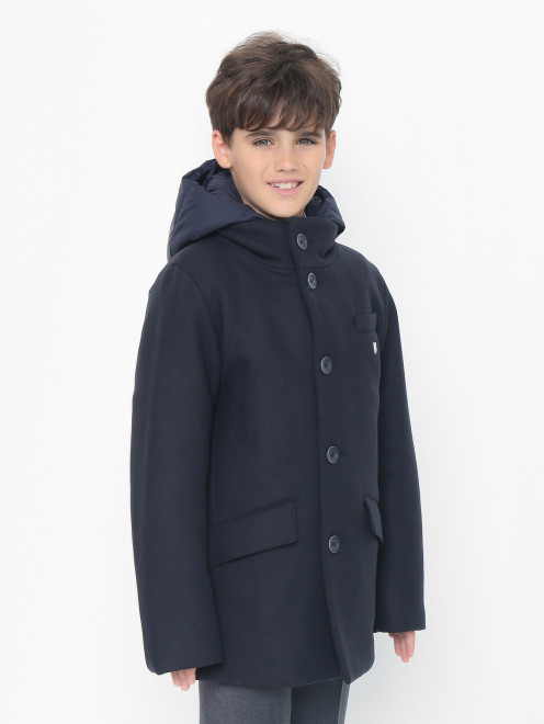 Утепленное пальто с капюшоном Herno - МодельВерхНиз