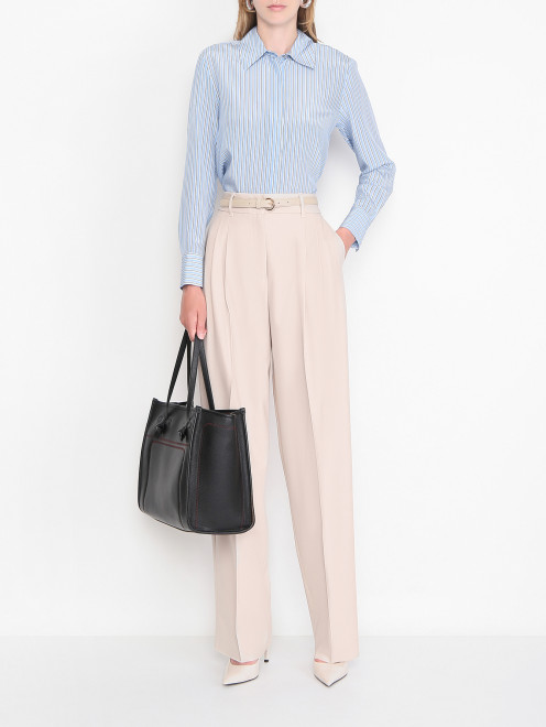 Брюки из шерсти с защипами Max Mara - МодельОбщийВид