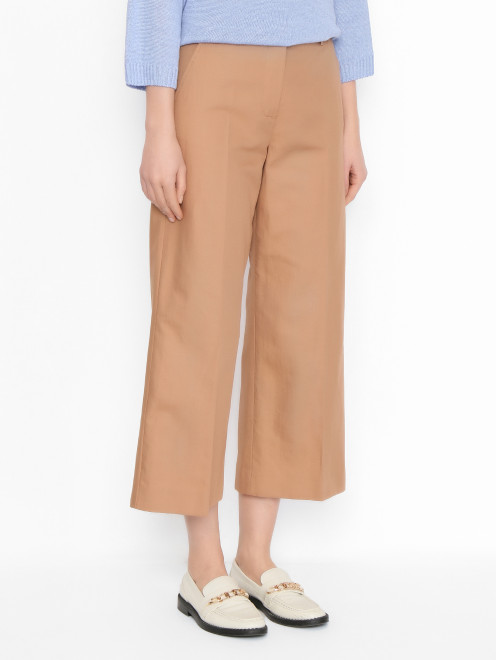 Брюки из смешанного хлопка Weekend Max Mara - МодельВерхНиз