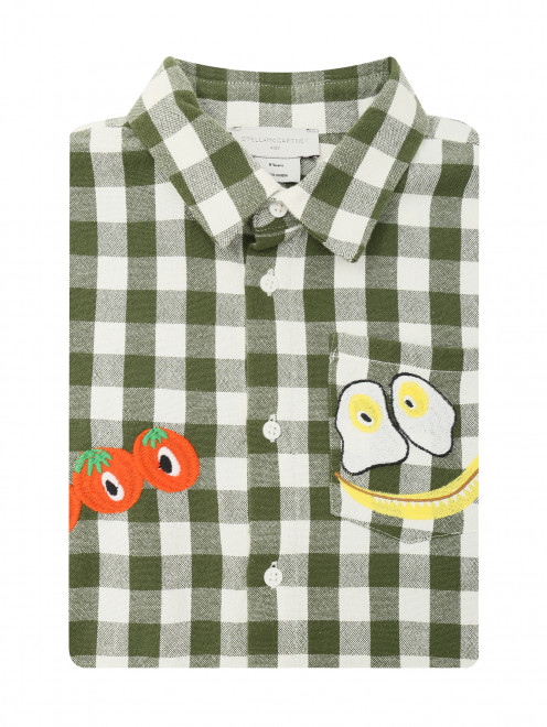 Рубашка из хлопка с короткими рукавами Stella McCartney kids - Общий вид
