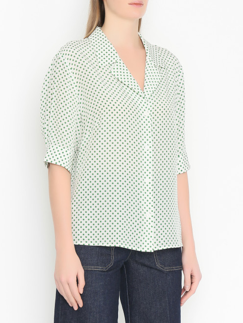 Блуза из шелка в горошек Luisa Spagnoli - МодельВерхНиз
