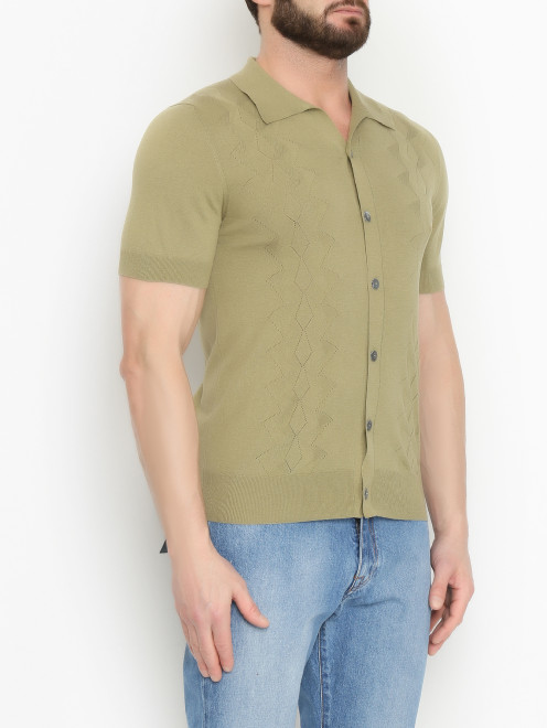 Джемпер из шелка и хлопка Piacenza Cashmere 1733 - МодельВерхНиз