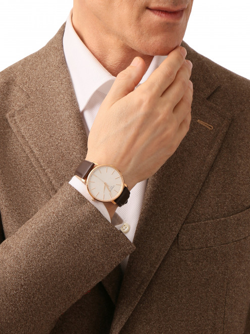 Часы кварцевые на ремне из телячьей кожи Tissot - МодельОбщийВид