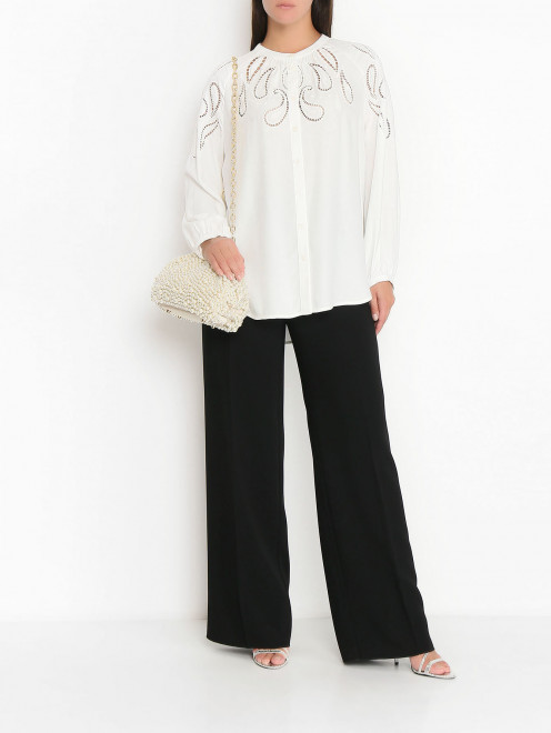 Блуза с вышивкой Marina Rinaldi - МодельОбщийВид