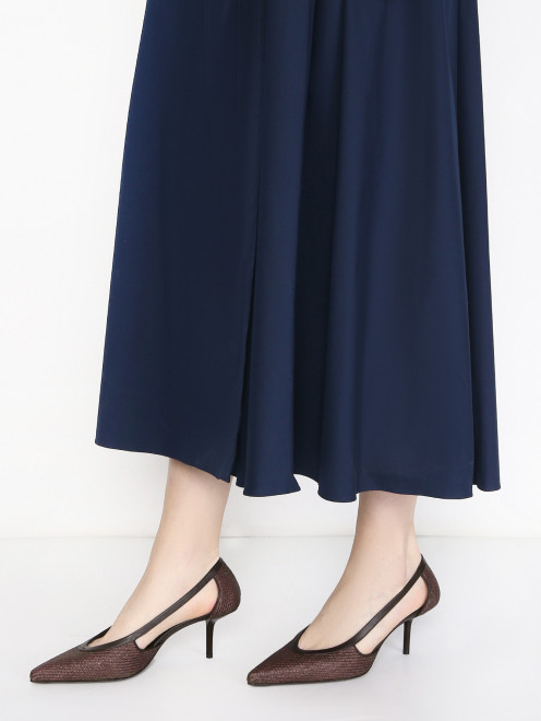 Туфли на низком каблуке с острым мысом Max Mara - МодельВерхНиз