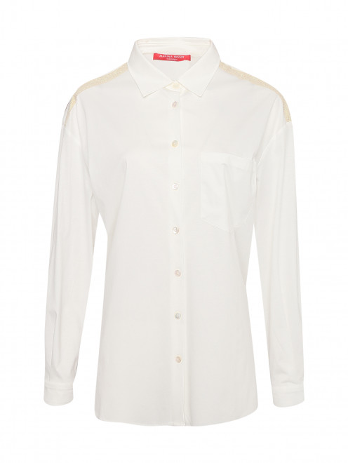 Блуза из хлопка свободного кроя Marina Rinaldi - Общий вид