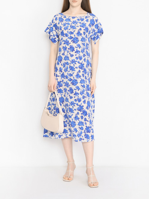 Платье из шелка с узором Weekend Max Mara - МодельОбщийВид