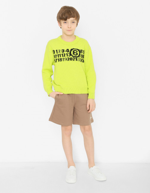 Шорты из хлопка на резинке MSGM - МодельОбщийВид