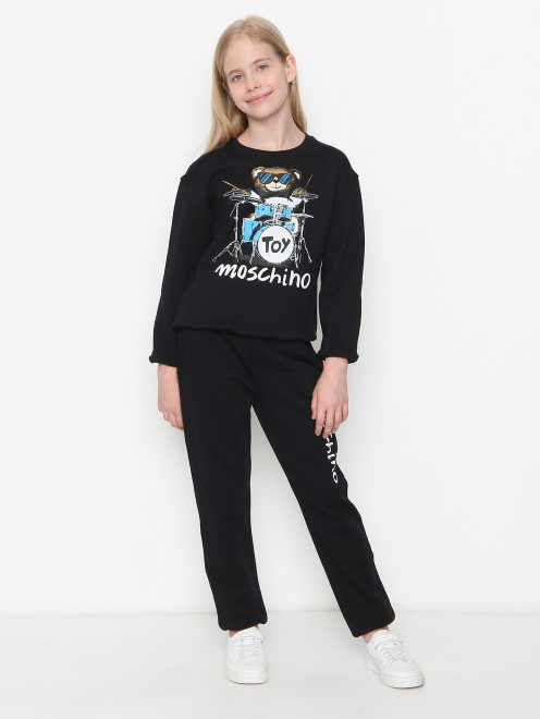 Костюм из хлопка с принтом Moschino - МодельОбщийВид
