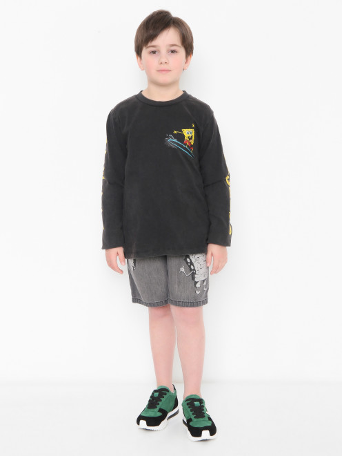 Лонгслив из хлопка с принтом Stella McCartney kids - МодельОбщийВид