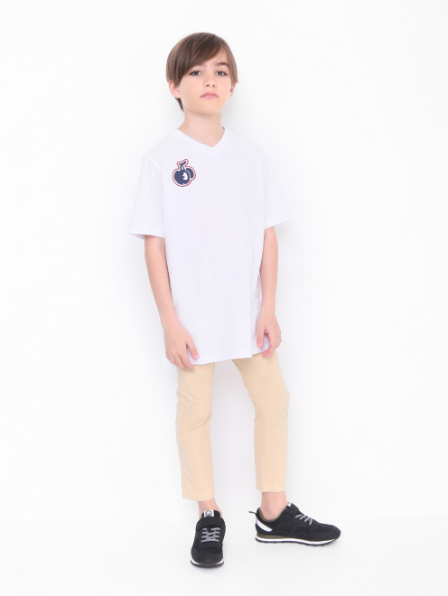 Хлопковая футболка с принтом BOSCO - МодельОбщийВид