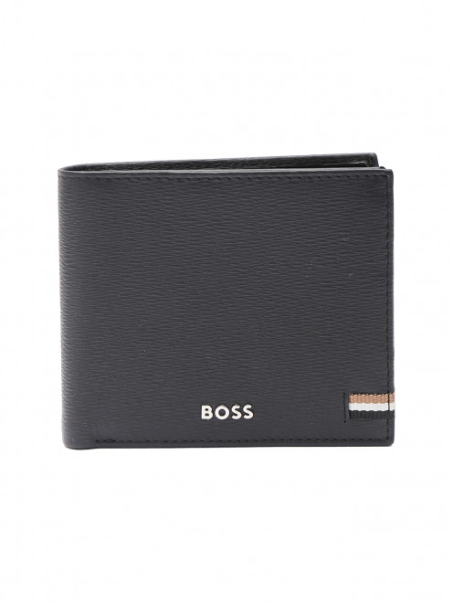 Кошелек из кожи с декором Boss - Общий вид