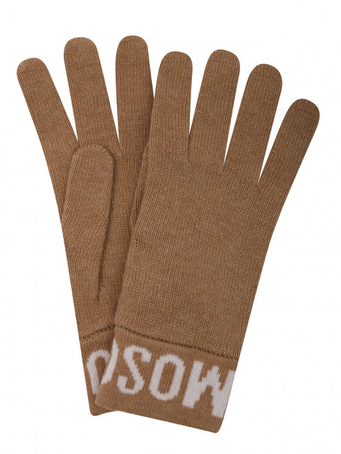 Трикотажные перчатки с узором Moschino - Общий вид