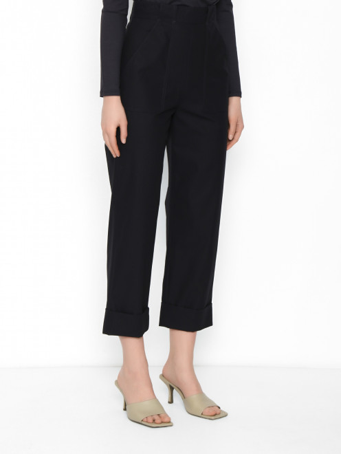 Брюки с подворотами и большими карманами Max Mara - МодельВерхНиз