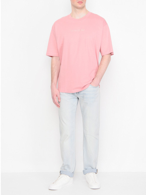 Футболка из хлопка с логотипом Guess - МодельОбщийВид