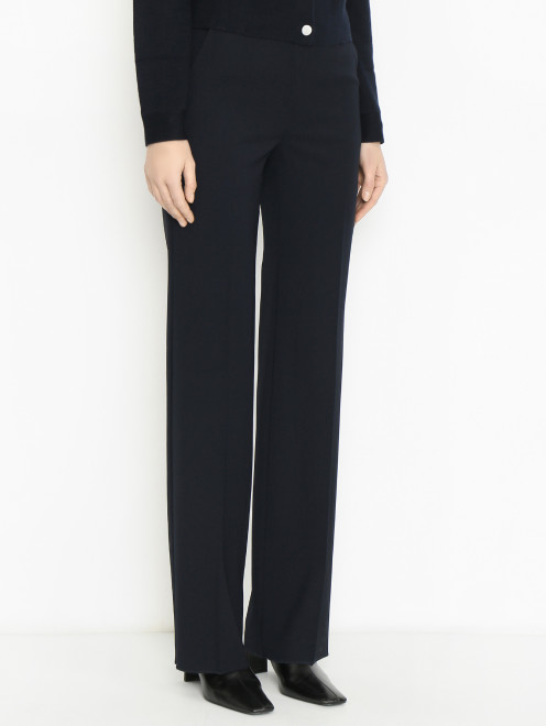 Брюки однотонные из шерсти Max Mara - МодельВерхНиз
