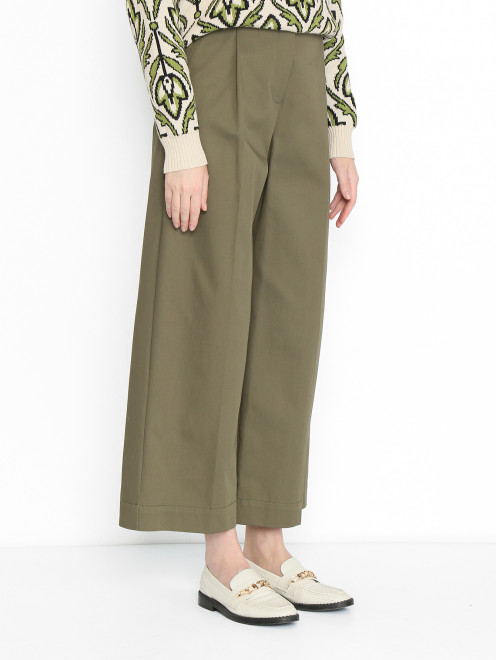 Брюки из хлопка с карманами Weekend Max Mara - МодельВерхНиз