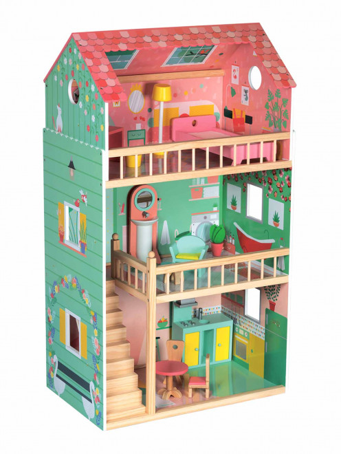 Кукольный домик с мебелью Happy Day Janod - Общий вид