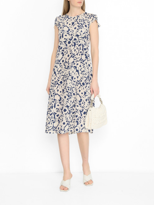 Платье из шелка с узором Max Mara - МодельОбщийВид