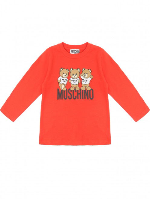 Хлопковый лонгслив с длинным рукавом Moschino - Общий вид