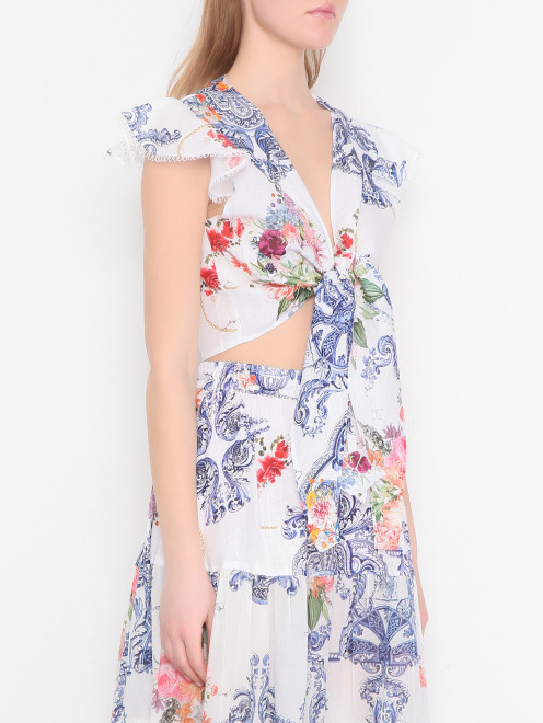 Топ из льна Positano Couture - МодельВерхНиз