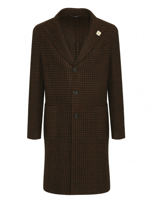 Однобортное пальто из смесовой шерсти LARDINI - Общий вид