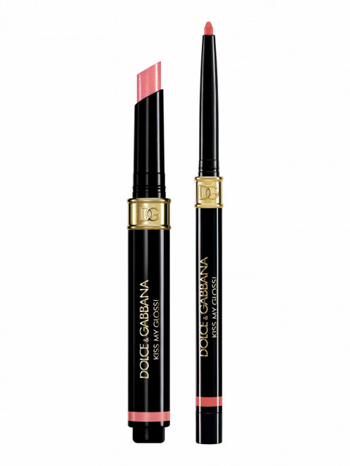 Дуэт средств для губ Kiss My Gloss! 4D: блеск в стике и карандаш, оттенок 01 Whisper Dolce & Gabbana - Общий вид