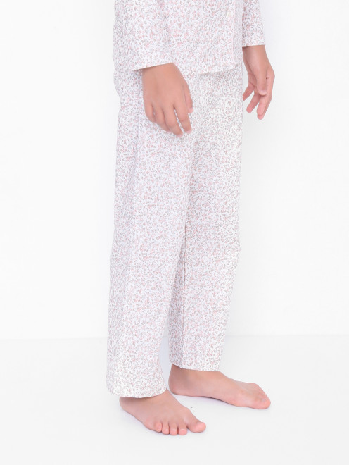 Хлопковая пижама с цветочным узором La Perla - МодельВерхНиз