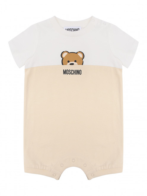 Комплект из хлопка (ползунки и шапка) Moschino - Обтравка1