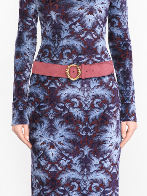 Широкий ремень из замши Etro - МодельОбщийВид