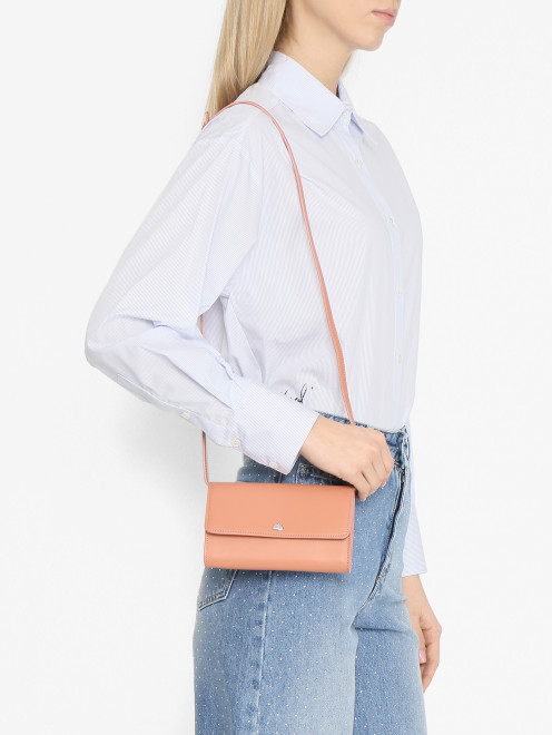 Сумка из гладкой кожи на ремне Weekend Max Mara - МодельВерхНиз