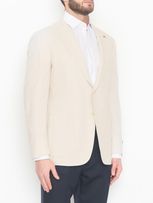 Однобортный пиджак с накладными карманами Isaia - МодельВерхНиз