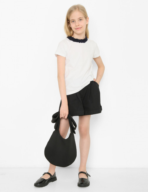 Шорты из хлопка с карманами Ermanno Scervino Junior - МодельОбщийВид