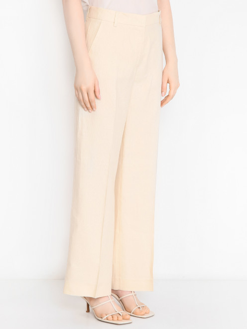 Брюки из льна с карманами Weekend Max Mara - МодельВерхНиз