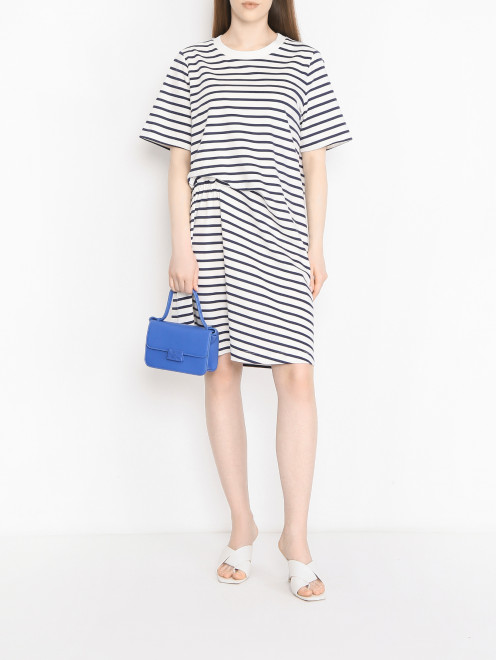 Платье из хлопка в полоску Weekend Max Mara - МодельОбщийВид