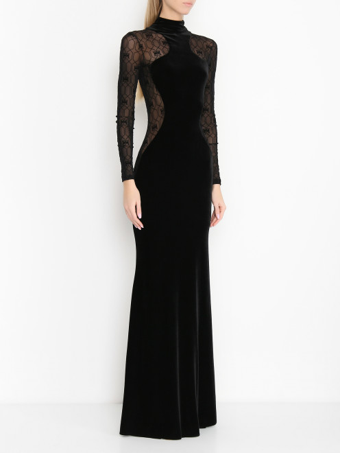 Комбинированное платье-макси Elisabetta Franchi - МодельВерхНиз