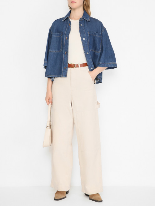 Топ из хлопка без рукавов Weekend Max Mara - МодельОбщийВид