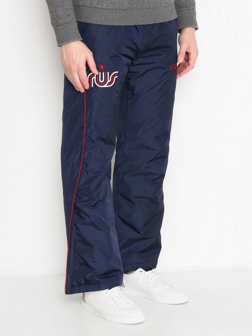 Стеганые брюки с вышивкой BOSCO - МодельВерхНиз