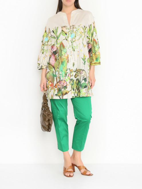 Удлиненная блуза из хлопка Marina Rinaldi - МодельОбщийВид