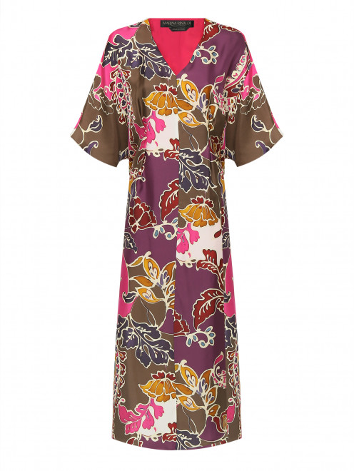 Платье из шелка прямого кроя Marina Rinaldi - Общий вид