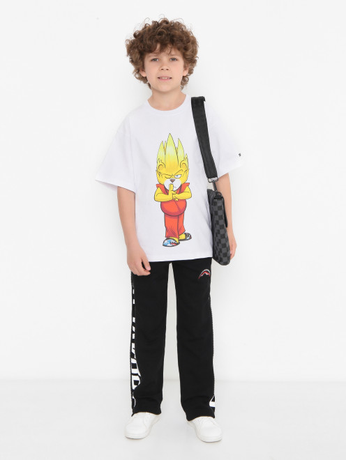 Футболка из хлопка с принтом Sprayground - МодельОбщийВид