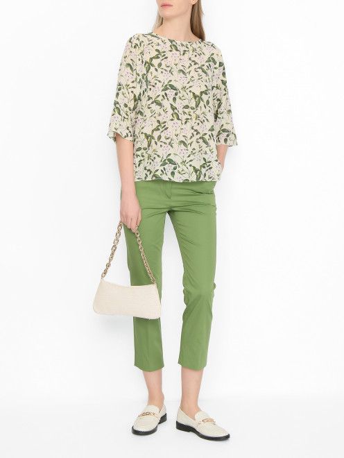 Блуза из шелка с узором Weekend Max Mara - МодельОбщийВид