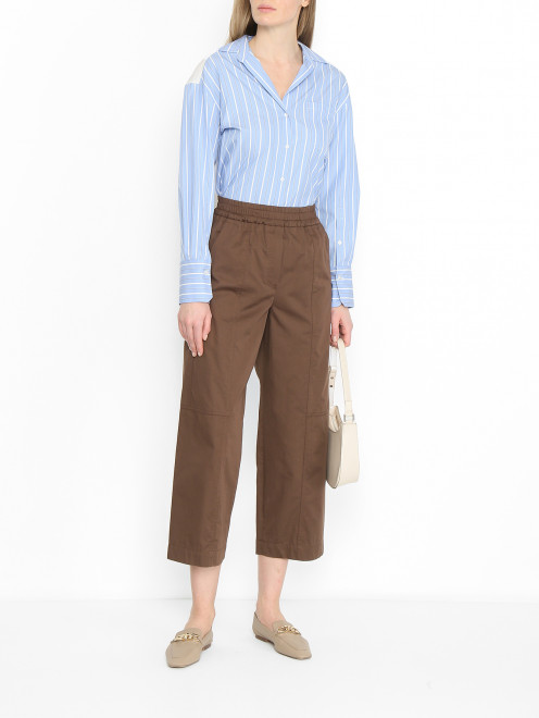Рубашка из хлопка с вышивкой на спине Weekend Max Mara - МодельОбщийВид