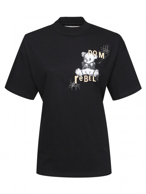 Футболка из хлопка с принтом Domrebel - Общий вид