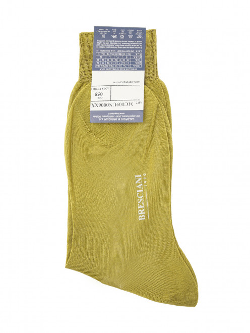 Однотонные носки из хлопка Bresciani - Обтравка1