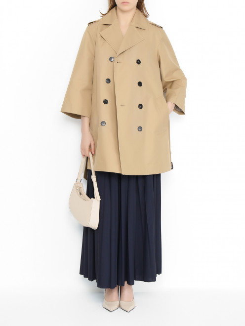 Плащ из смешанного хлопка с поясом Weekend Max Mara - МодельОбщийВид