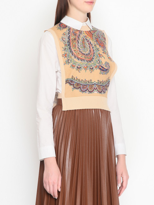 Жилет из кашемира с узором Etro - МодельВерхНиз