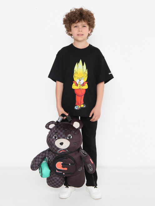 Рюкзак из текстиля в форме медведя Sprayground - МодельОбщийВид