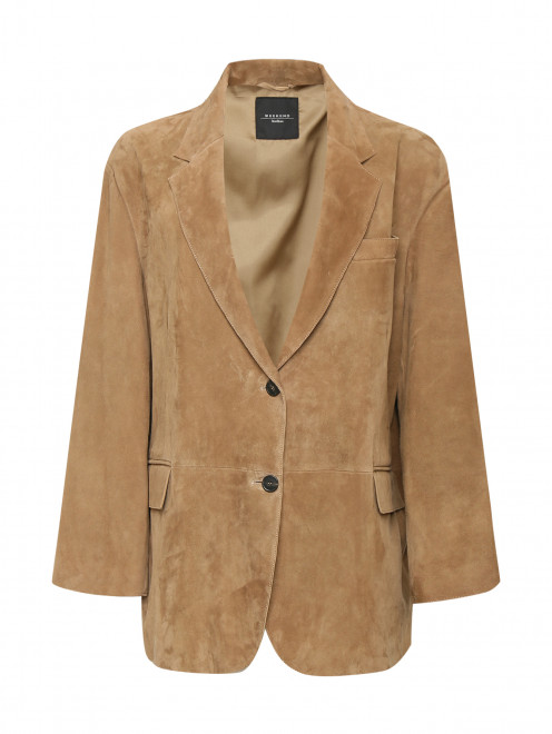 Куртка из замши на пуговицах Weekend Max Mara - Общий вид
